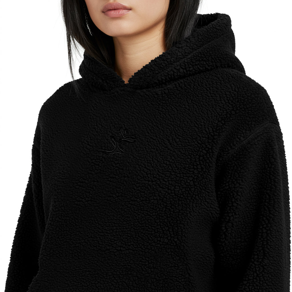 Zaraf's Embroidered Prestige Pull-Over Fur Hoodie (Premium Black)